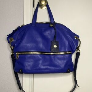 orYANY Blue Leather Satchel
